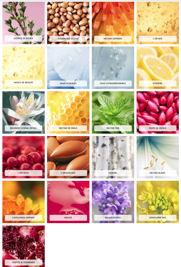 Gammes Melvita